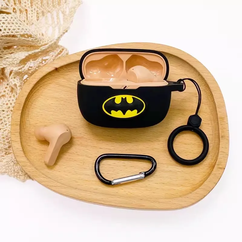 جراب جراب سماعة أذن بشخصيات كرتونية من مارفل لهواتف JBL ، سماعات أذن سيليكون لاسلكية ، صندوق شحن ، غلاف واقي بحبل ، موجة