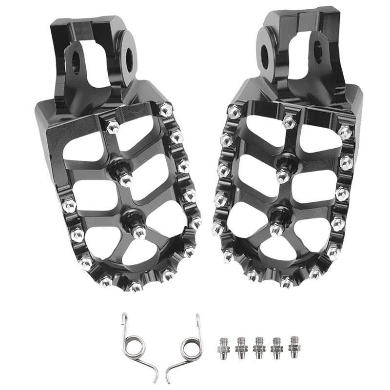 

Footrest Footpegs Foot Pegs Pedal For 125 150 200 250 300 350 400 450 500 SX SXF EXC EXCF XC XCF X-CF XCW EXC-F(Black) Parts-X59