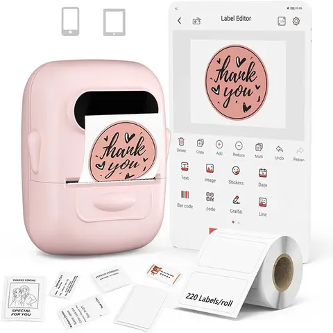 Impresora portátil Marklife B1 B21 P50, impresora térmica inalámbrica autoadhesiva, máquina de precio de etiquetas para oficina, escuela, cocina