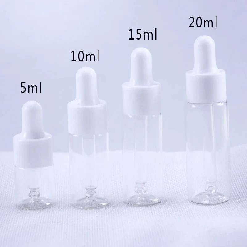 

1000pc 10ml Clear Glass Dropper Bottle Aromatherapy Liquid Metal Cap Serum/essential Basic Massage Oil Pipette Refillable Bottle