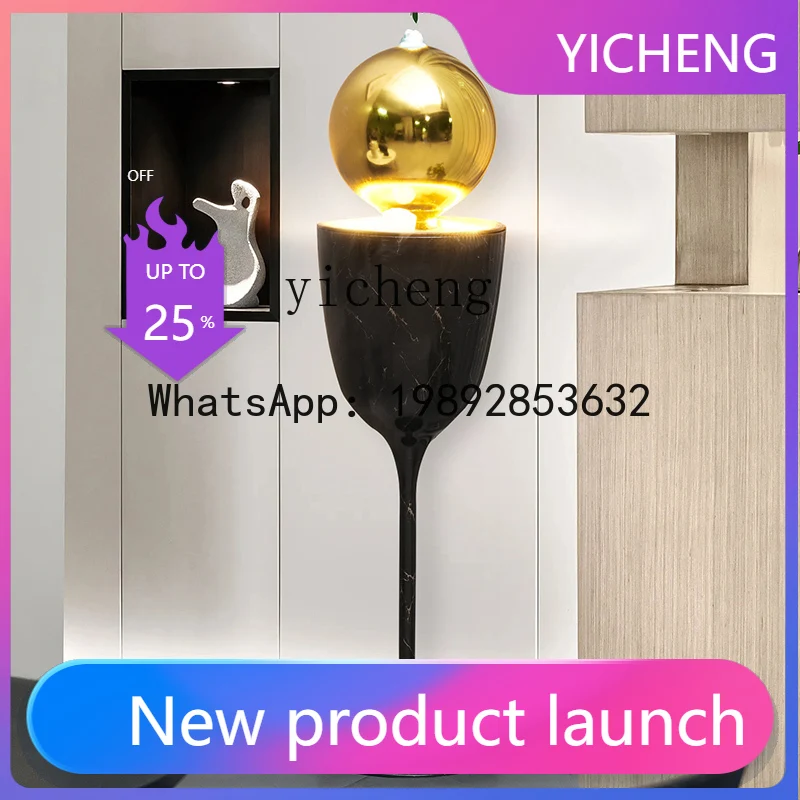 A30  Feng Shui Ball Flowing Water Wealth Ornament Water Wheel Humidifier Circulating Water Landscape Decoration