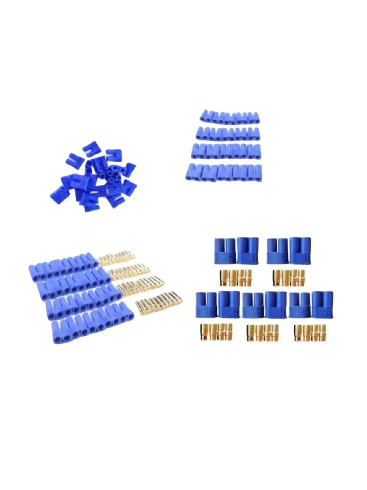 10 pairs 20 pcs EC2 EC3 EC5 EC8 male female gold plated battery connector plug for rc Lipo battery ESC Motors plane truck boat