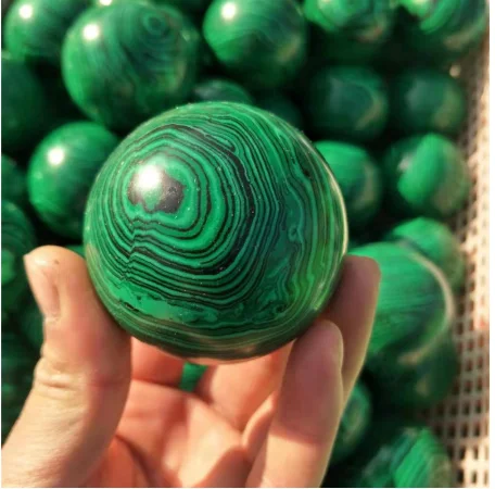 

Gemstone sphere Malachite quartz Stone Crystal Balls sphere for healing 1pc