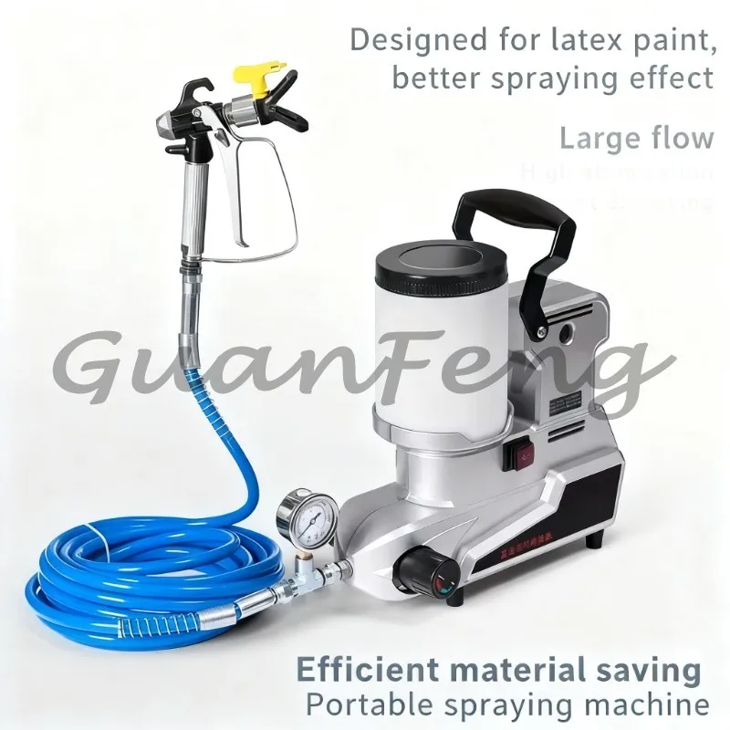 YBJ-1600W High Power Airless Paint Sprayer 220V/110V Portable Electric Spray Machine for Home House Wall Painting