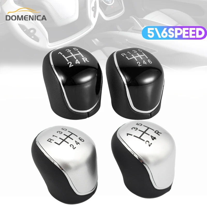 

5/6 Car Leather Gear Shift Knob for Ford S-Max C-Max Kuga Galaxy Mondeo 4 Mk4 Transit Tourneo Connect Focus Auto Accessories