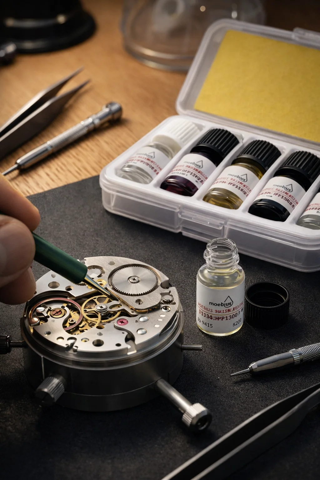 1 Set of Watch Movement Maintenance Oil, 0.5ml Capacity Each, Lubricating Oil 9010/9104/9415/8200/Th7