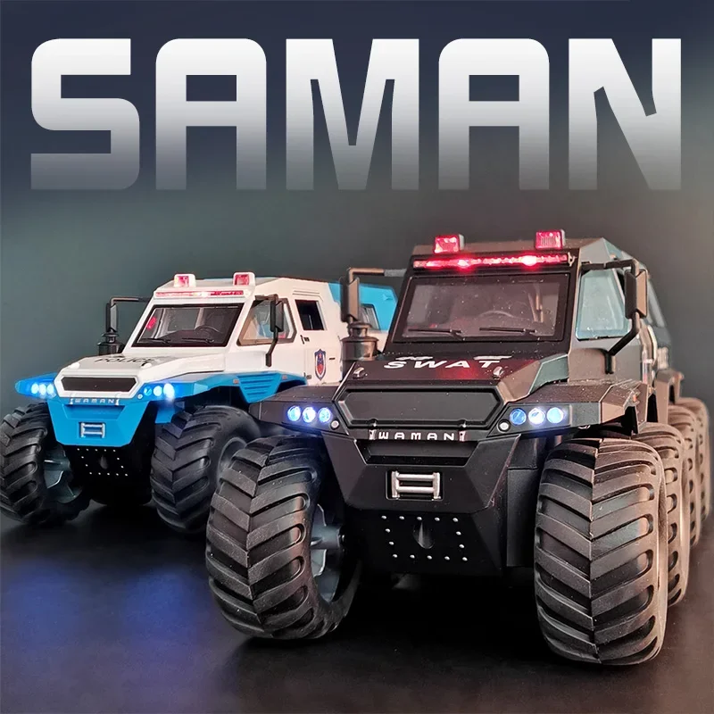 Simulation 1/24 Avtoros Shaman 8x8 ATV Off Road Car Model Collective Diecast Toys Vehicles SUV Car Toys Gift Metal Miniauto