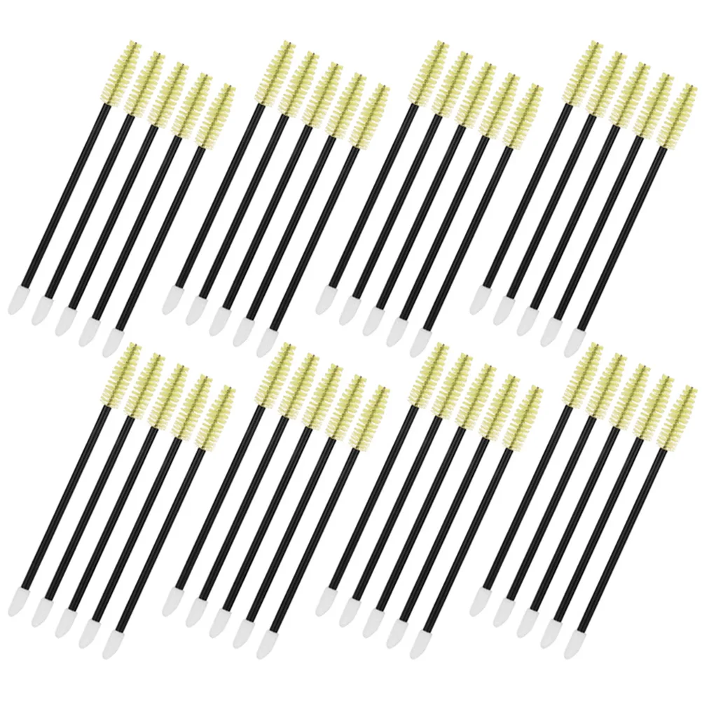 50 pz Pennello Applicatore per sopracciglia Mascara usa e getta nero Pennello per sopracciglia usa e getta Strumenti per estensioni delle ciglia Nylon di plastica sicuro