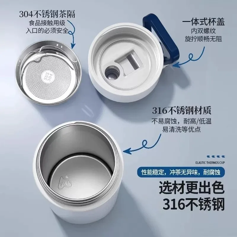 Portable 316 Stainless Steel Vacuum Insulated Tumbler,Bounce Lid Travel Water Cup for Outdoor Car