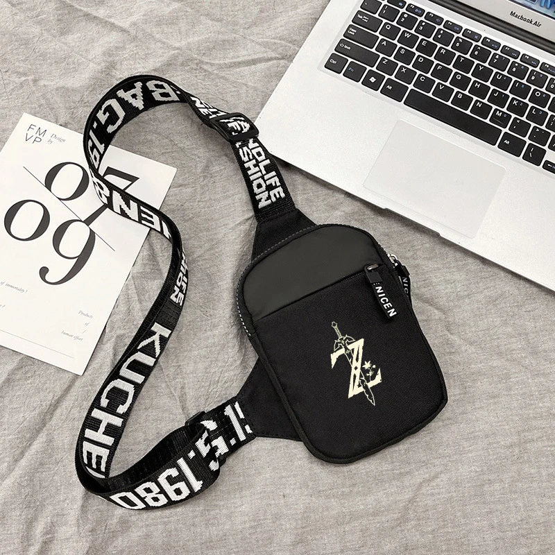 Anime The Legend of Zeldas Sport Chest Bag Men Small Mobile Phone Anime Figure Messenger Bags Boys Waist Bags Carry-on Bag Gift