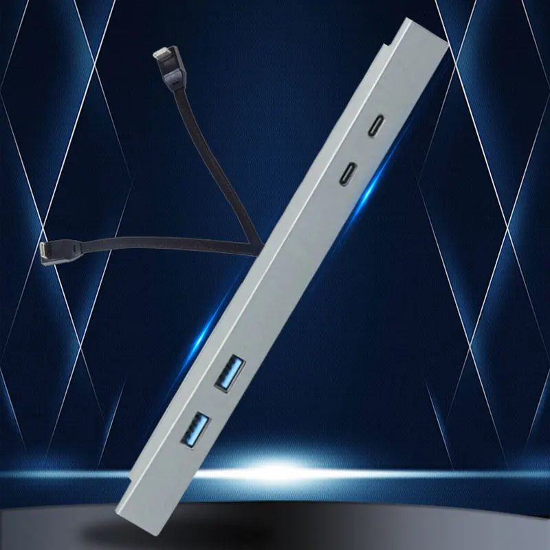 

Quick Charger USB Shunt Hub Intelligent Docking Station Car Adapter Powered Splitter Extension For Tesla Model 3 Y 2021-2023