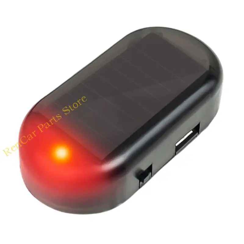 

F19A Solar Powered Simulated Dummy Alarm LED Flashing Imitation Wireless Warning Light for Car Intelligent Sensing Waterproof