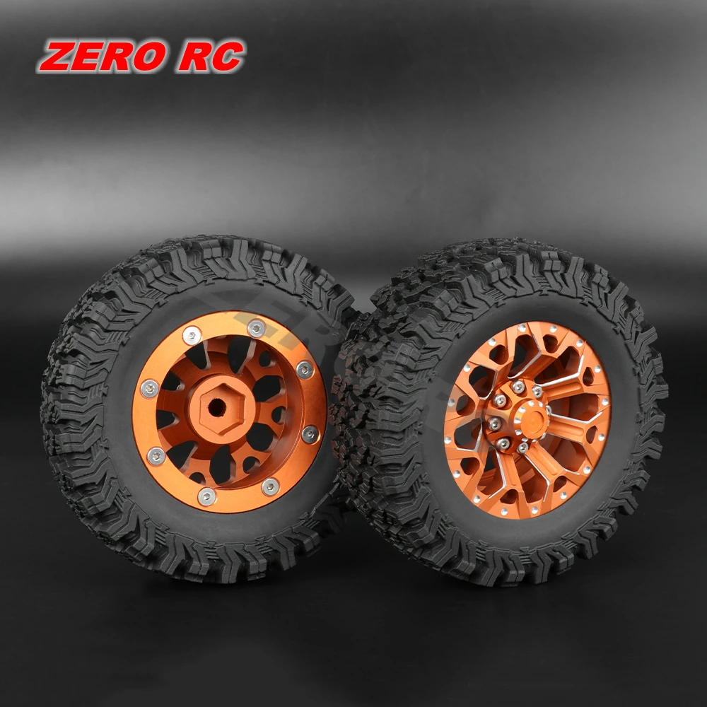 KEEDA 4 Roues Beadlock 46mm En Métal Avec Pneus 90mm Pour RC Crawler 1/10 – Compatible D90, Pajero, TF2, Tamiya CC01/CC02, LC70/LC80 – Noir