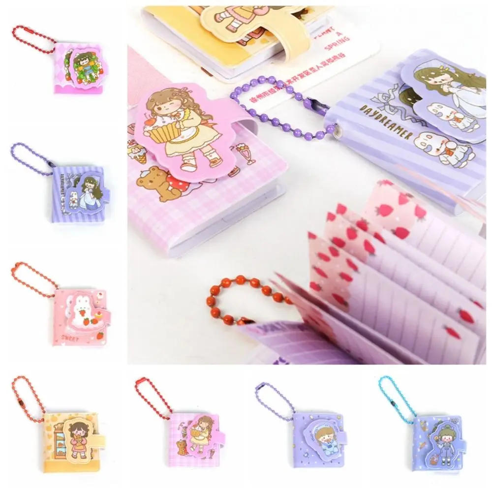 Portable Journals with Keychain Smalll Mini Notebook Pocket Mini Pocket Notepad Cute Plant Kids Student Gifts
