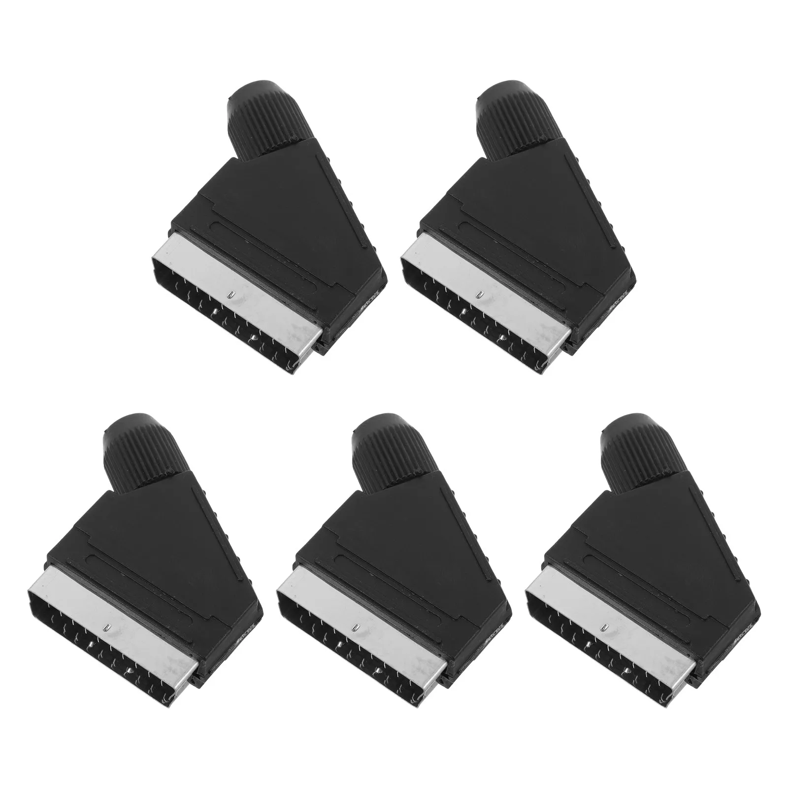5Pcs 21Pin Male Connector High Conductivity Euro Plug Gaming Console Signal Adapter Pc Audio Video Network Repair DIY Electronic