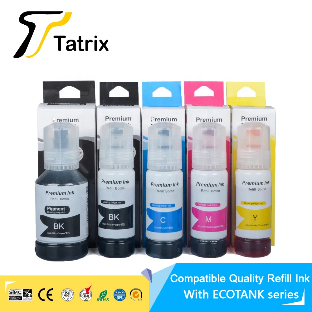 Tatrix Quality Refill Ink For 002 101 102 105 502 008 504 Ink For Epson EcoTank L4150 L4160 ET-7700 ET-7750 L6160 L7160 L7180