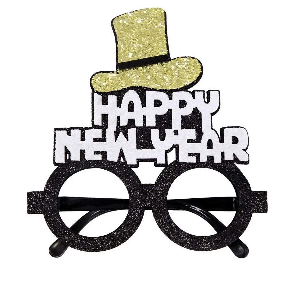 

Glitter 2026 New Year Glasses Sequin Cheers Star Happy New Year Glasses Creative Colorful New Year Decorative Glasses