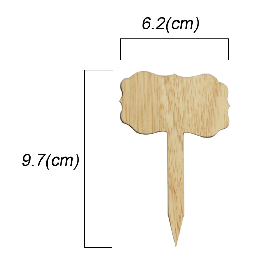 

60 Pcs Wooden Plant Labels Novel Gardening Tags Decorative Succulent Cards Potted Vegetables Double Sided Writable Small Light