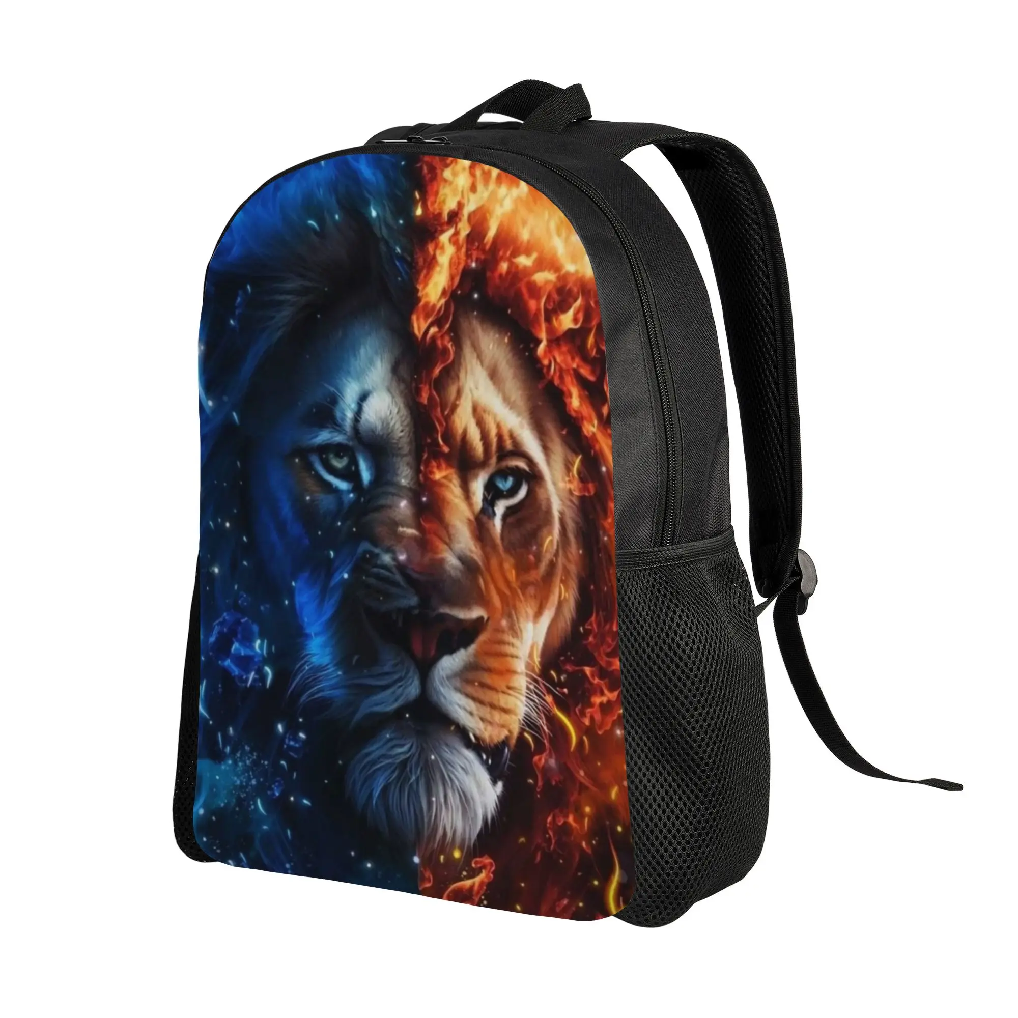College Bag Back to school season Ice Fire Lion Dual Art  Personalised Backpack