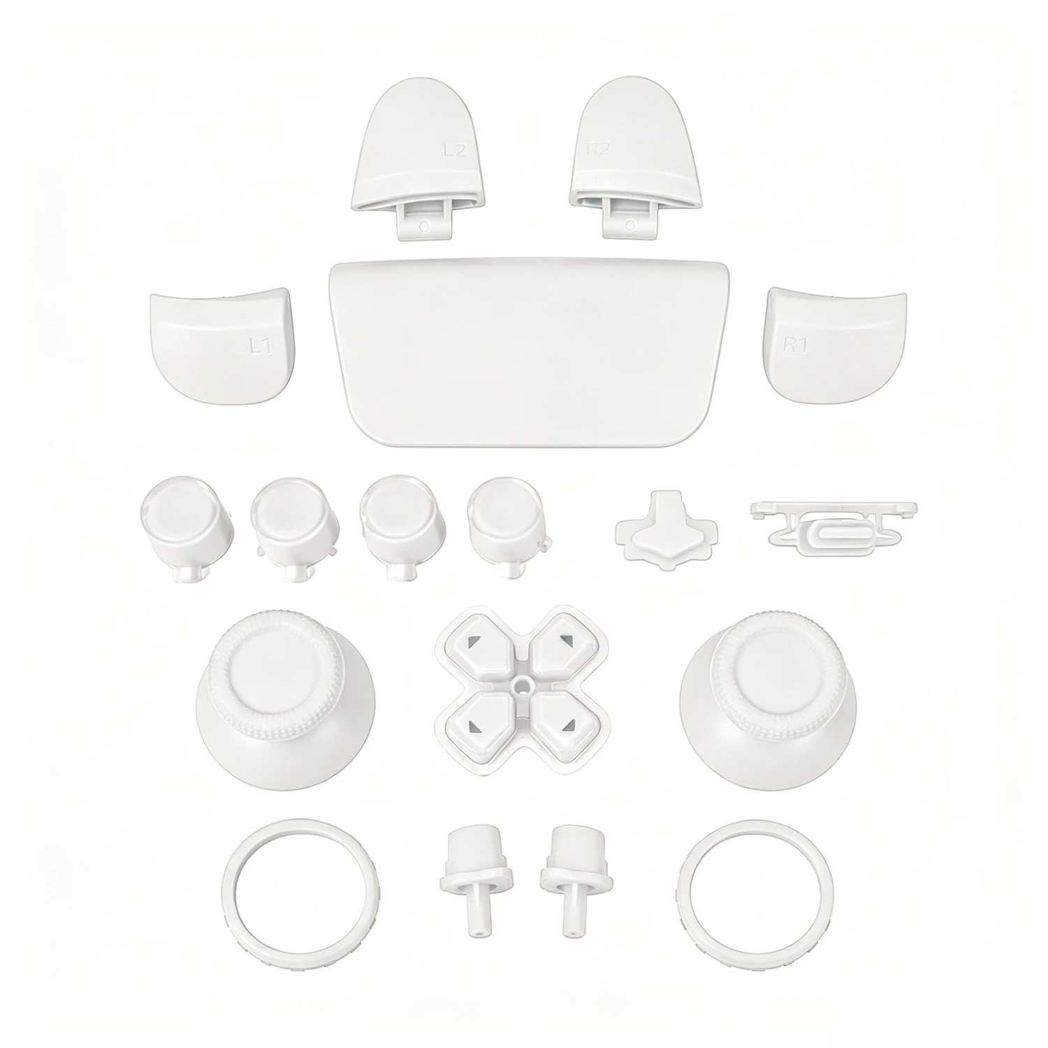 FOR PS5 V2  controllers Full sets of solid-color transparent and chrome plated buttons