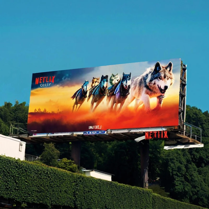 Su Geçirmez Özel LED Ekranlar Billboard Ekran Duvarı P6 Dış Mekan Reklam Ekranı Ekran Kartı Çip Üzerinde Kart (COB) Şeffaf Ekran