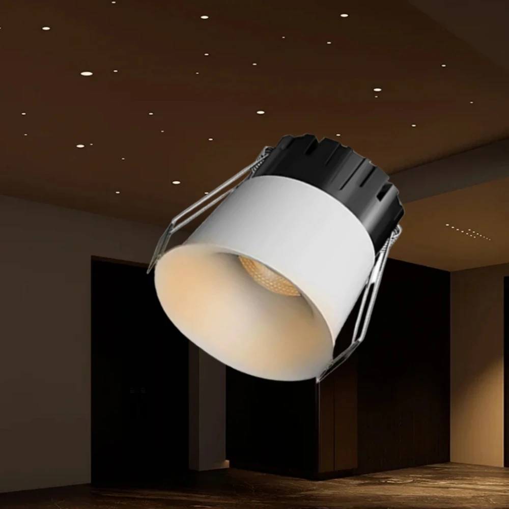 مصباح سقف صغير راحة led cob النازل منحني المضادة للوهج عكس الضوء AC110V 220 فولت متجر المنزل أضواء الألومنيوم الداخلية