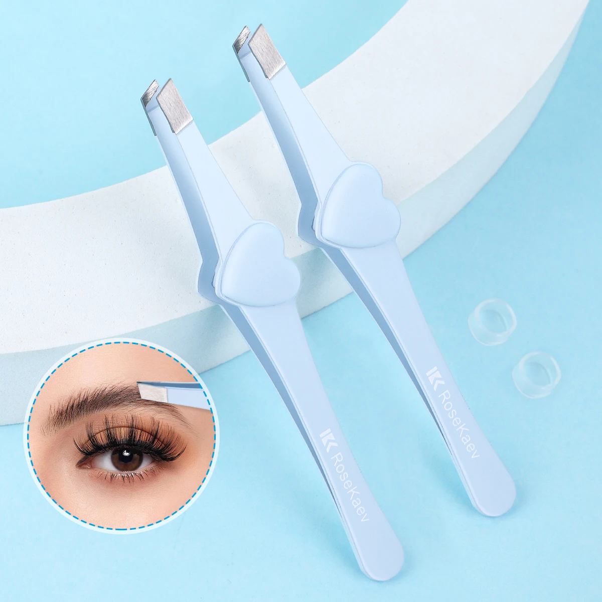 2 個の多機能ステンレス鋼眉毛クリップ/プライヤー、ひげの毛、眉毛トリミングツール、男性と女性に適しています
