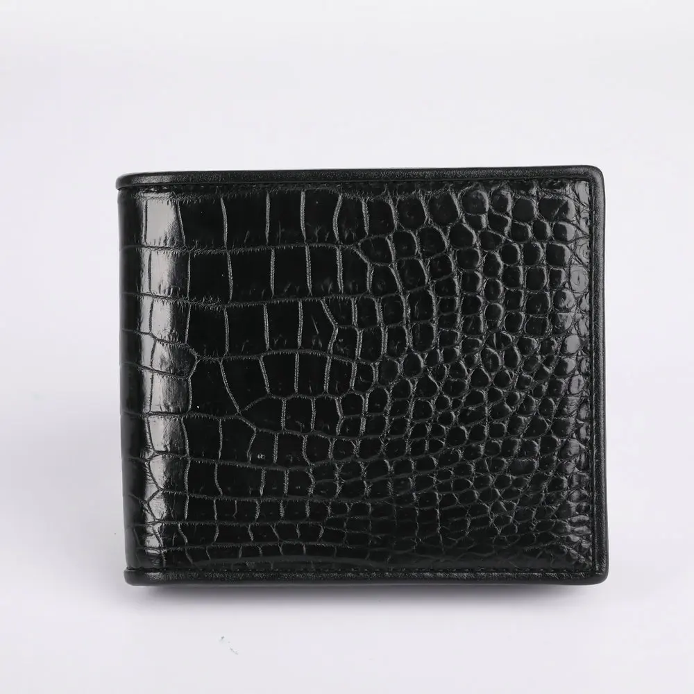 Luxury 100% Genuine Leather Men Wallet Crocodile Leather Male Walet Pocket Retro Business Purse High Quality Short Wallets 50