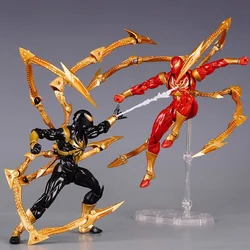 18cm Kaiyodo Revoltech Iron Spiderman Action Figure Amazing Yamaguchi Spiderman Anime Figurine Pvc Statue Model Toy Collection