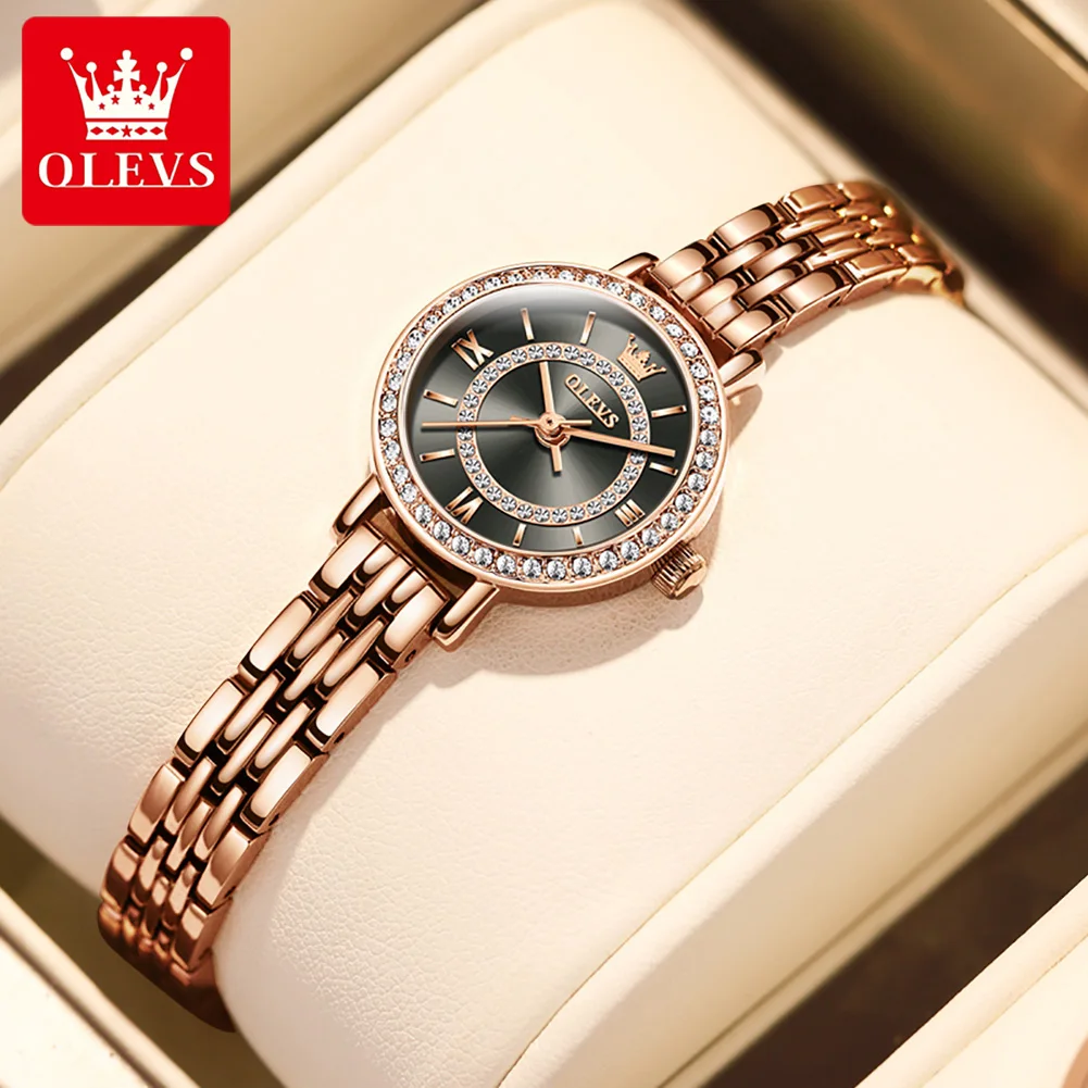 OLEVS Women's Watches Quartz Watch for Women Simple Wristwatch Stainless Stee Strap Waterproof Gifts for women 5508