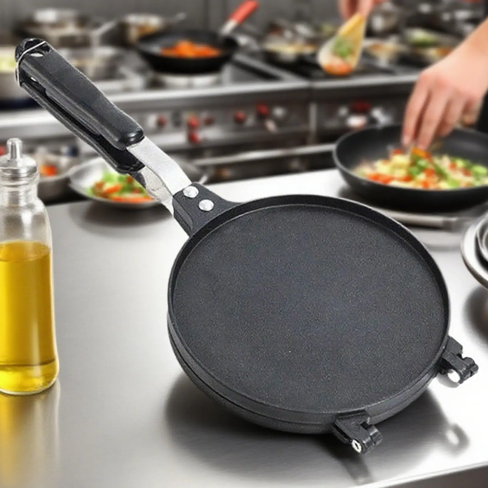 

Waffle Iron Checkered Nonstick Sandwich Waffle Maker Portable Shaper Pan Kitchen Baking Tools for Afternoon Tea Crepes Dessert