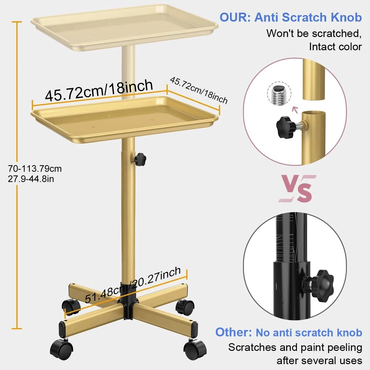 Metall Friseur Trolley Tablett Rollwagen hoch verstellbare Haar Beauty Spa multifunktion ale Wagen Aufbewahrung ständer Haar Profiling Werkzeuge