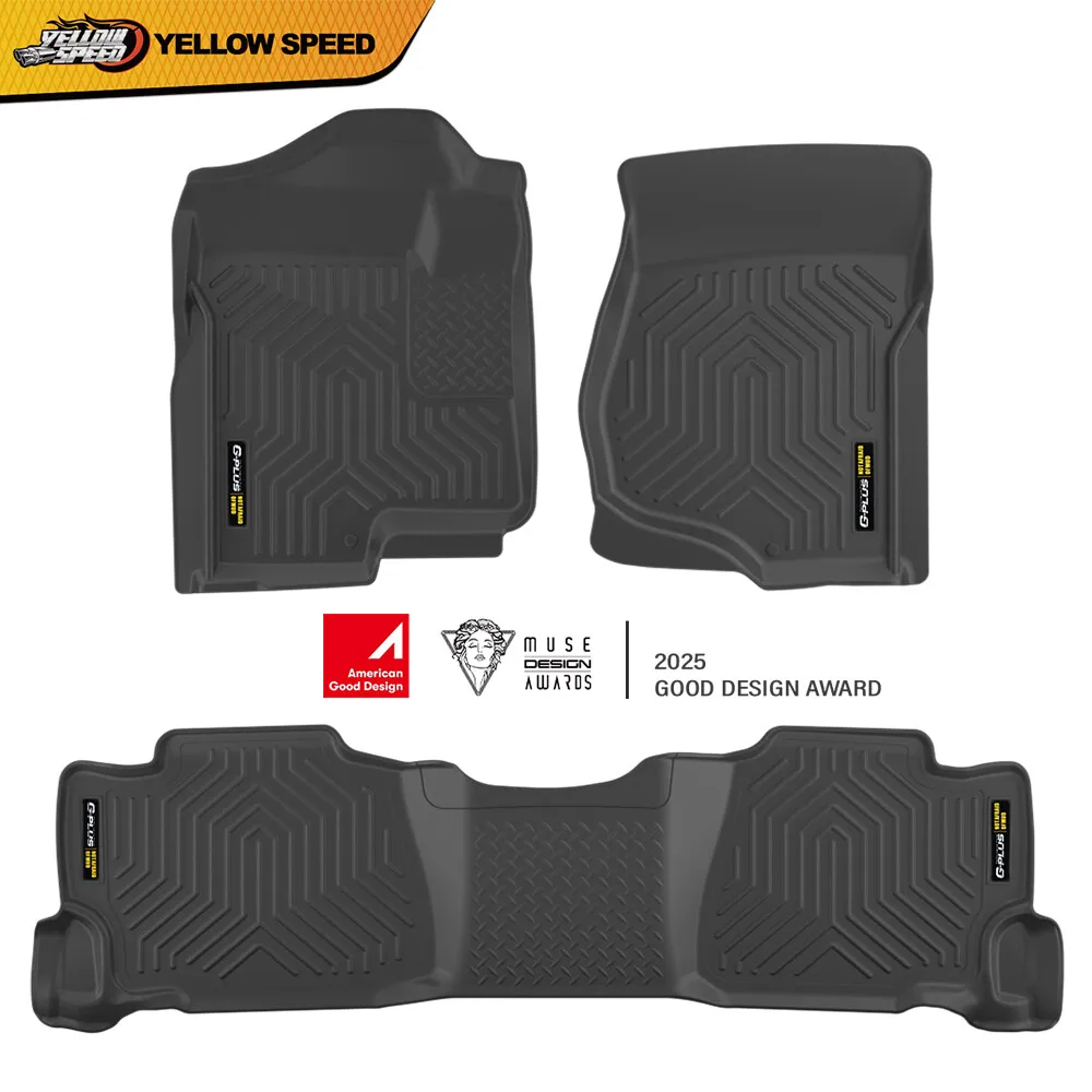 

Floor Mats Liners Fit for 2007-2013 Silverado Sierra Crew Cab All Weather TPE
