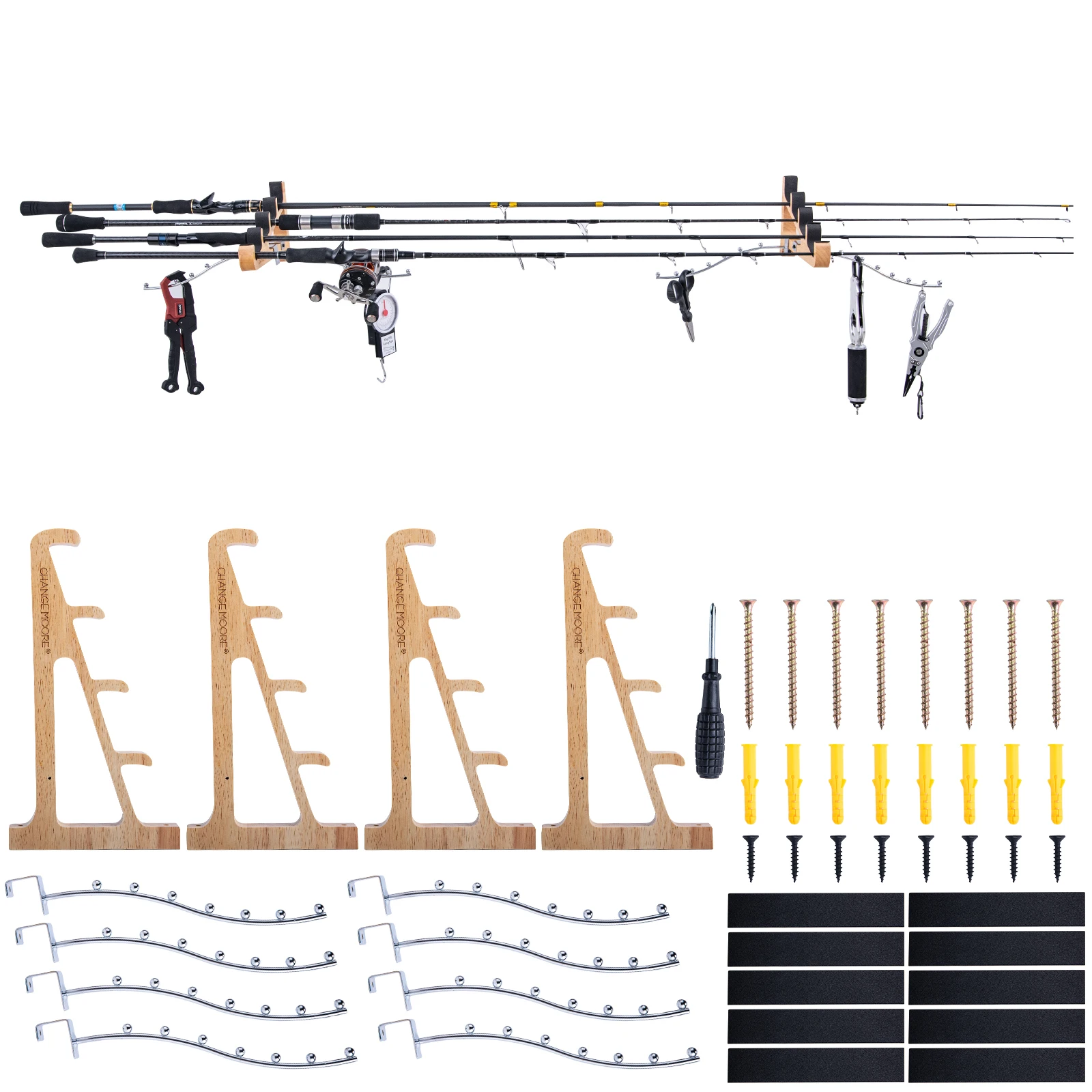 goture-1-pz-2-pezzi-set-di-rack-per-riporre-canne-da-pesca-con-gancio-a-s-resistente-salvaspazio-facile-da-montare-telaio-fisso-per-canna-da-pesca