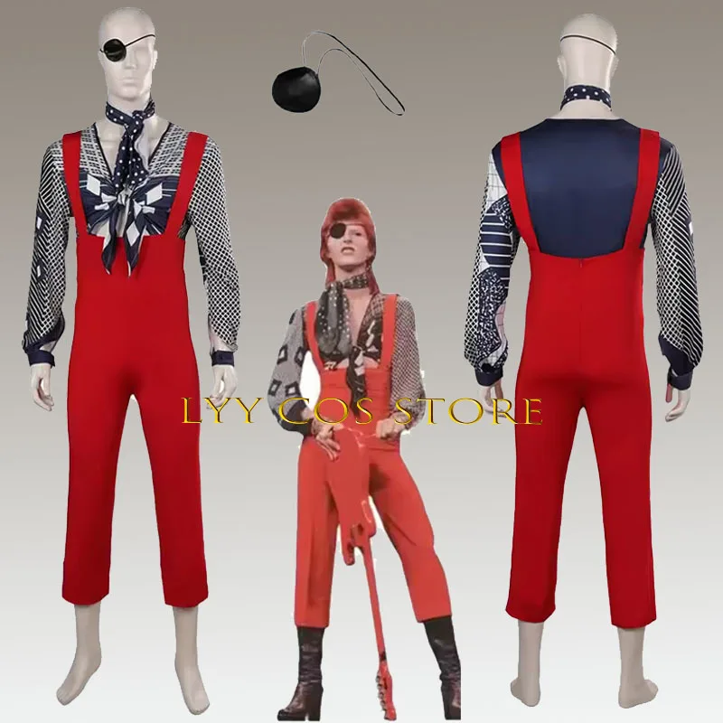 

Рок Боуи, косплей, королевская вечеринка, музыкант, костюм пирата Дэвида, комбинезон, комплект одежды для мужчин, одежда