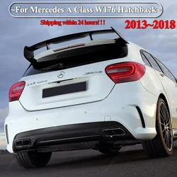 For Mercedes Benz A Class W176 A180 A200 A250 A260 A45 AMG 2013-2018 Hatchback Car Rear Roof Trunk Spoiler Wings Bodykits Tuning