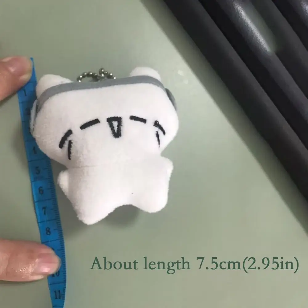 LLavero de juguete de gato de dibujos animados de peluche, colgante de bolso bonito, colgantes de felpa, auriculares, muñecos de gato, adornos, accesorios colgantes para bolso