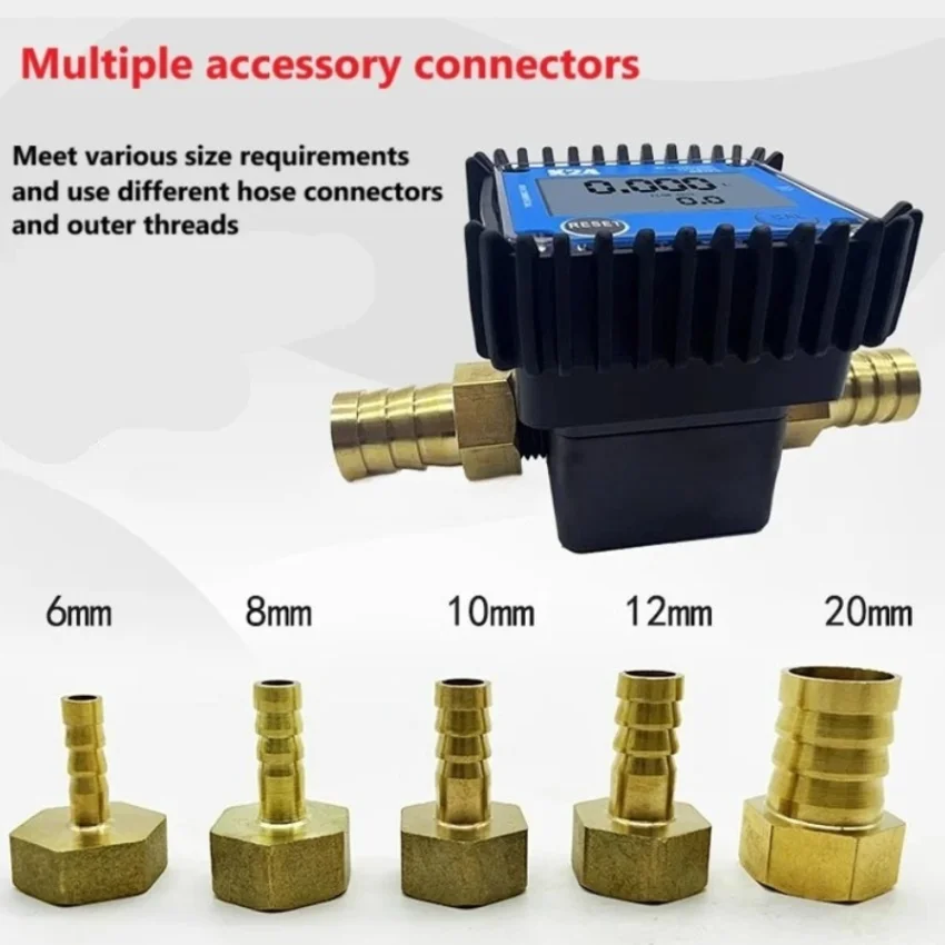 K24 Micro Flow Digital Display Meter Gear Flow Meter Diesel Oil Hydraulic Oil Soy Oil Water 0.2-10L/min100LPM