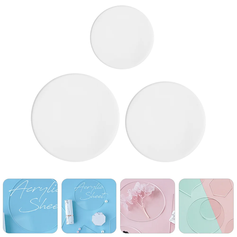 

3Pcs Transparent Acrylic Board Photo Prop Display Stand for Cosmetics Backgrounds Fashion Showcase DIY Decorative Clear Panels