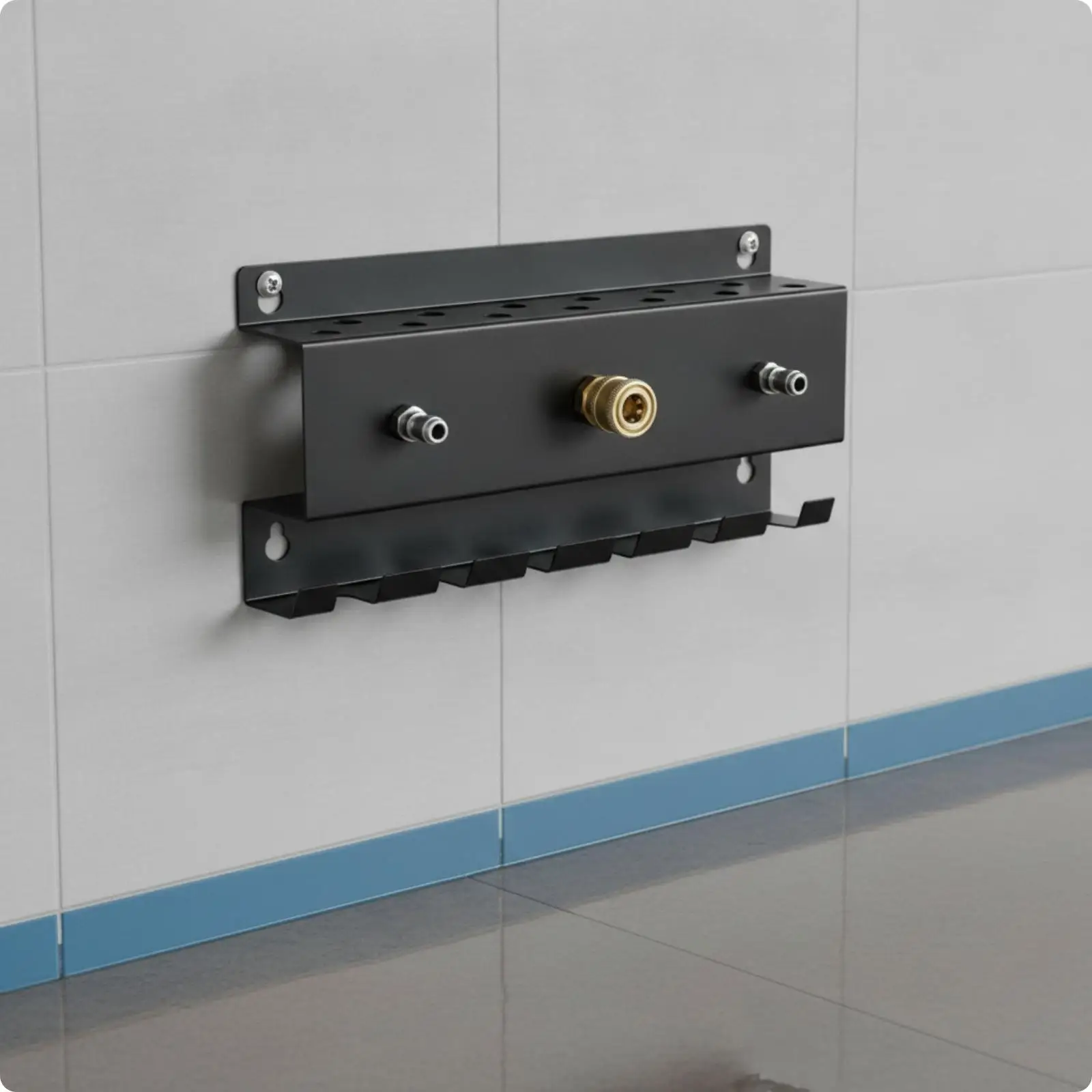Compact Cleaning Equipment Mount for Electric Pressure Washer Organizer Wall Rack with 13 Round Holes and 6 Slots Heavy Duty