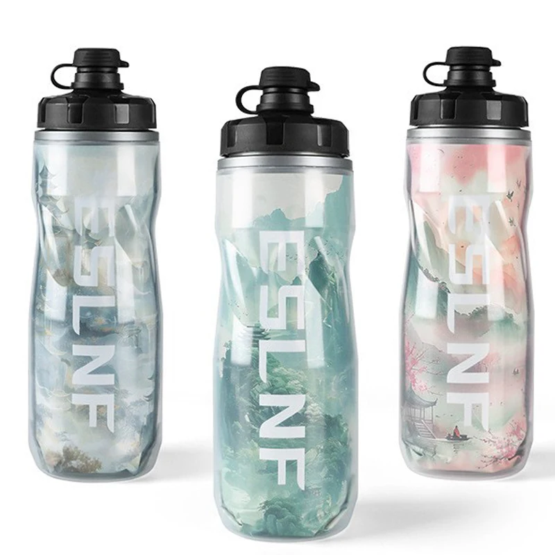 AliExpress ESLNF 610ml Insulated Bicycle Water Bottles PP5 Heat - and Ice-protected Outdoor Sports Cup Cycling Bike Water Bottle