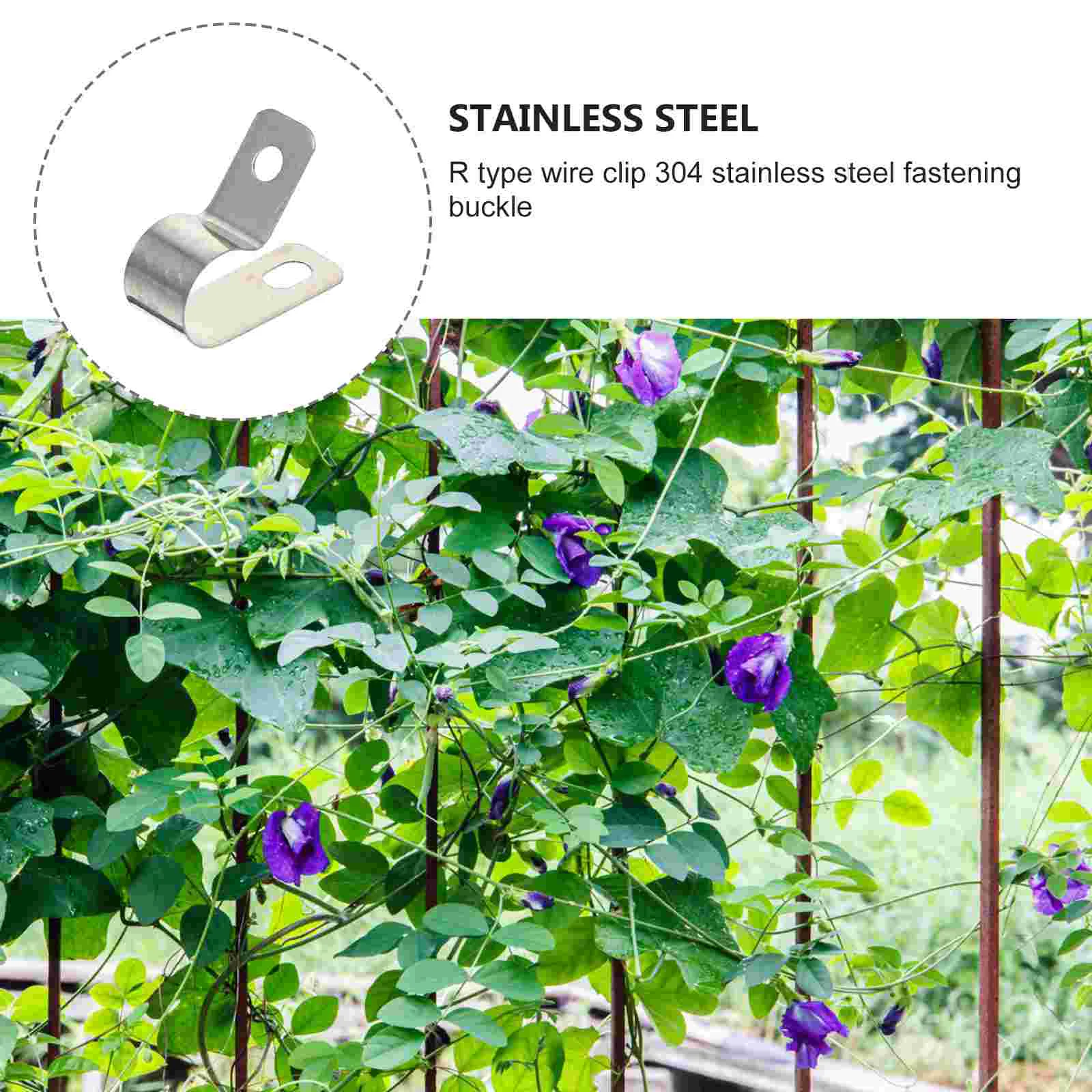R Clamp Cord Fixing Holder Plant Stands Organizer Cable Storage Rope Clips Metal Brackets Management Fixator