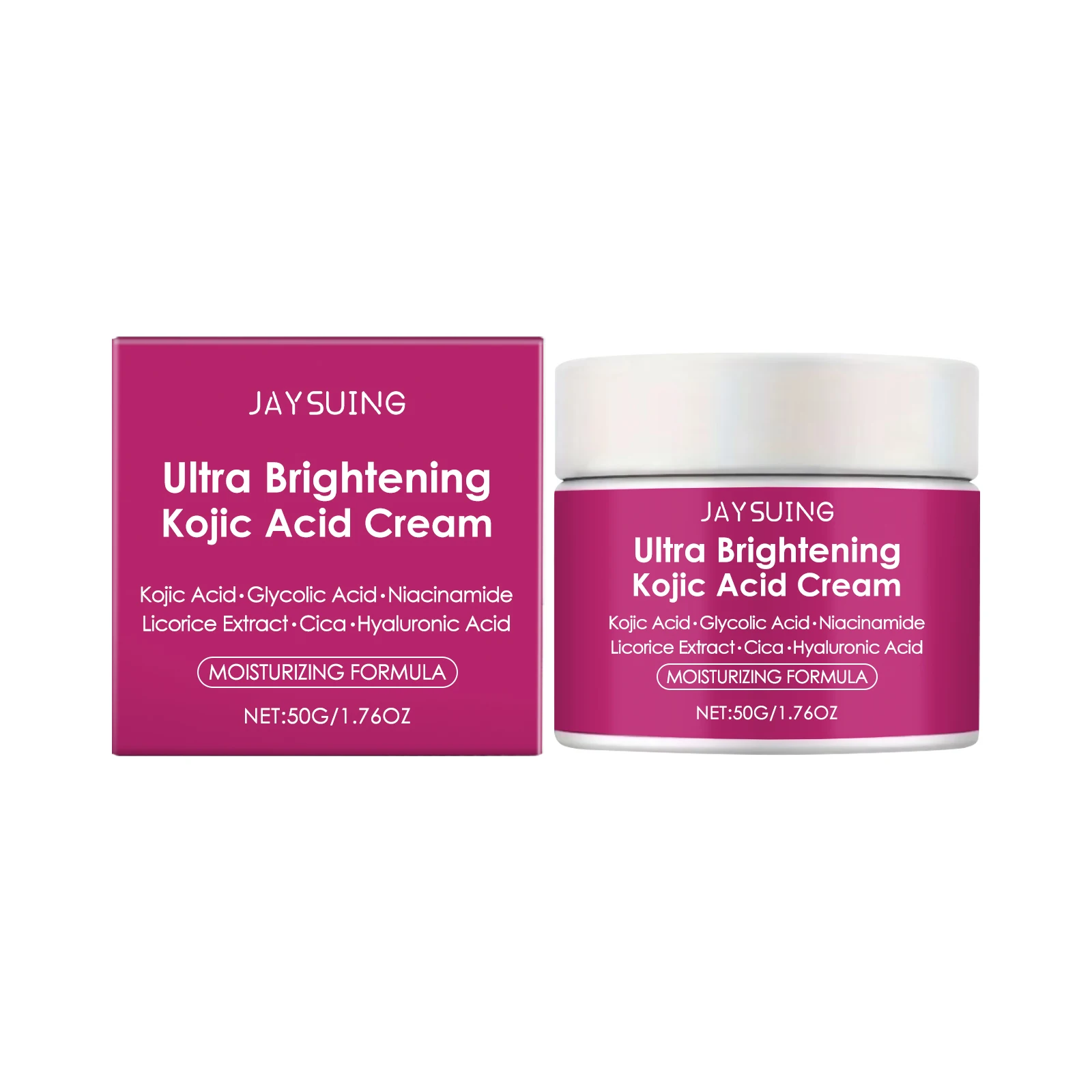 Kojic Acid Brightening Face Cream Improve Dullness Even Skin Tone Inhibit Melanin Production Soothing Facial Moisturizing Cream