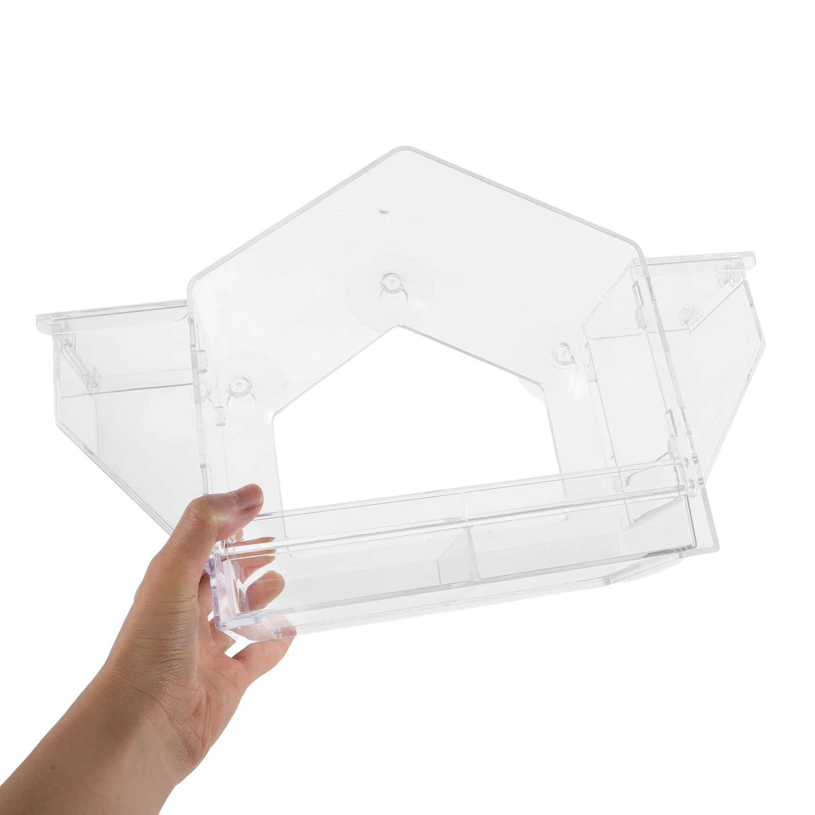 

Outdoor Window Bird Feeder Transparent Durable Weather Resistant Secure Spacious Entrance Easy Clean Clear View for Birds
