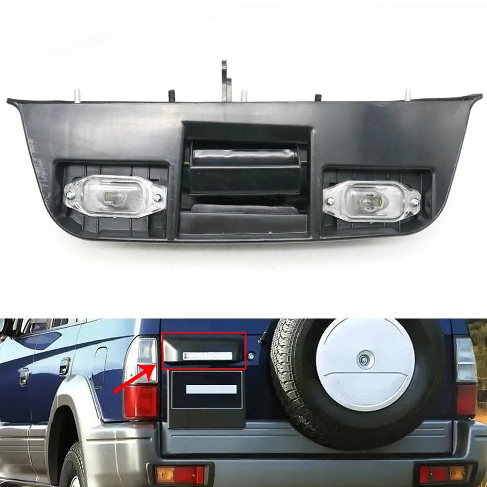 

For Toyota Land Cruiser Prado LC95 3400 1996-02 Car Tailgate Back Door Handle Rear License Plate Lamp Assy Frame 81270-6028