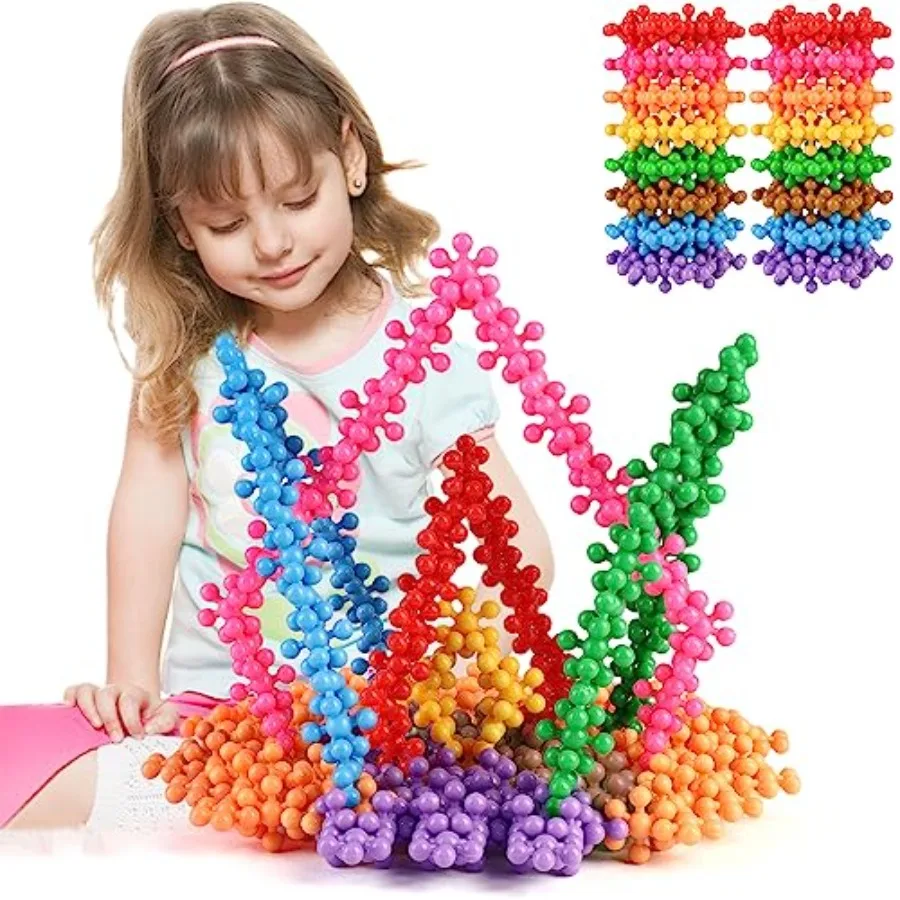 

400 Pieces Building Blocks STEM Toys Educational Building Toys Discs Sets Interlocking Solid Plastic for Preschool Boys and Gir
