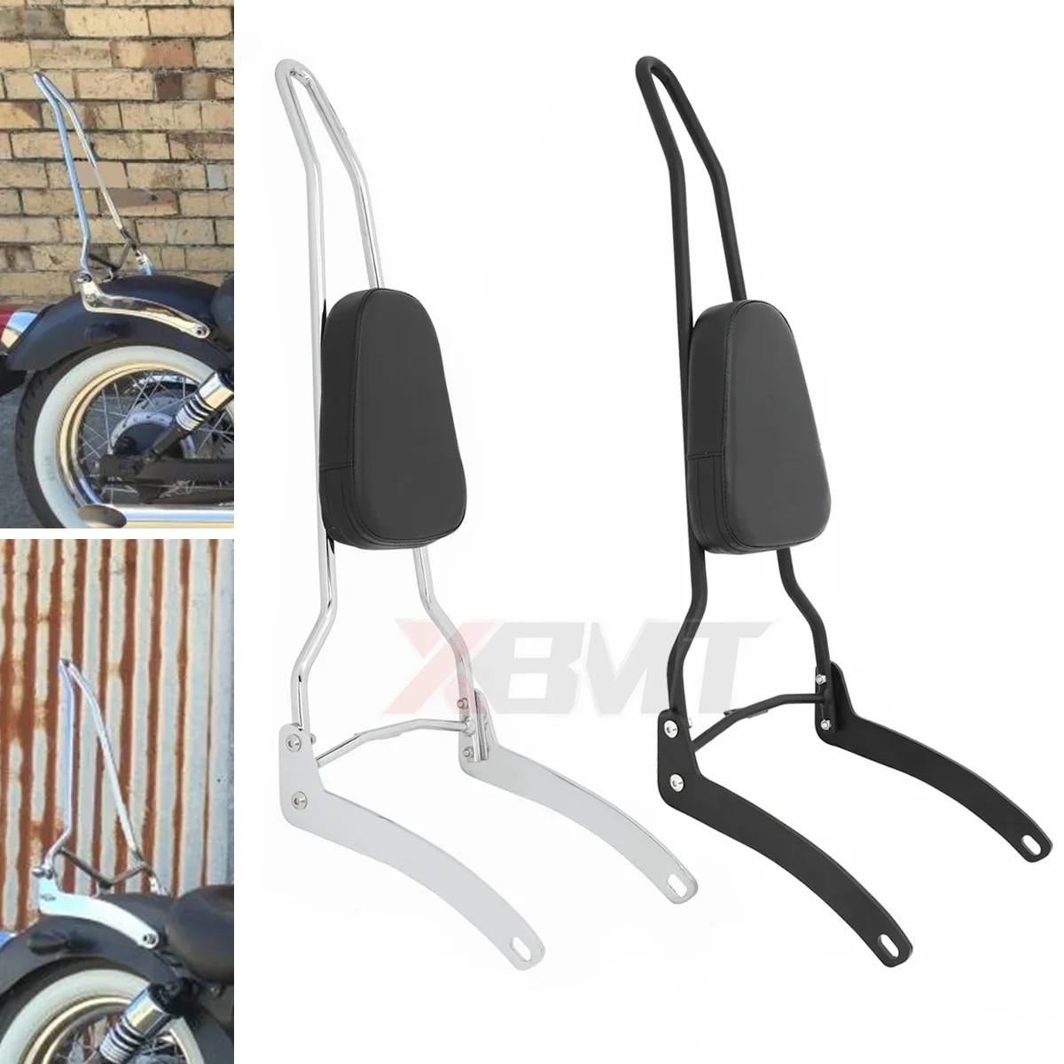 Motorcycle Backrest Sissy Bar Luggage Rack For Yamaha Virago 125 XV125 1989-2011 XV250 1988-2007 V-Star 250 2008-2023