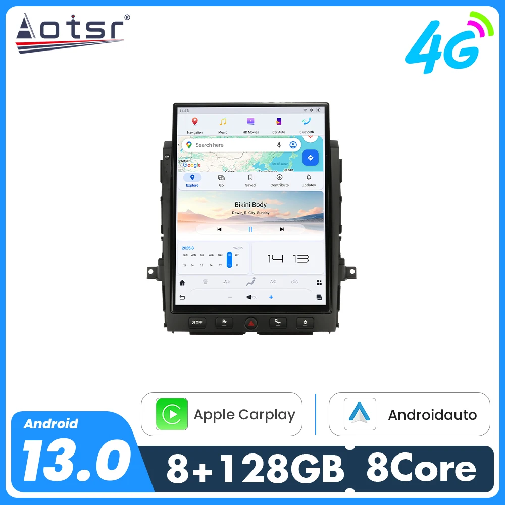 

For Nissan Titan 2016-2019 15.6 Inch High Resolution Plug & Play GPS Navigation Carplay Android 13 Auto Car Radio Accessory