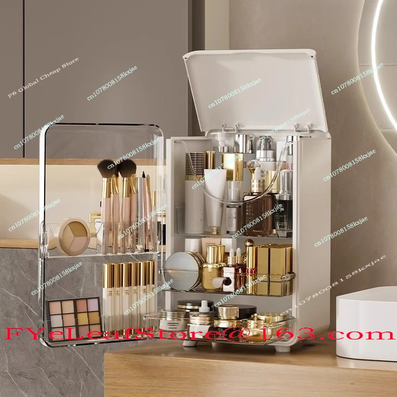 Large Capacity Dust-proof Desktop Lipstick Skin Care Dresser Cosmetic