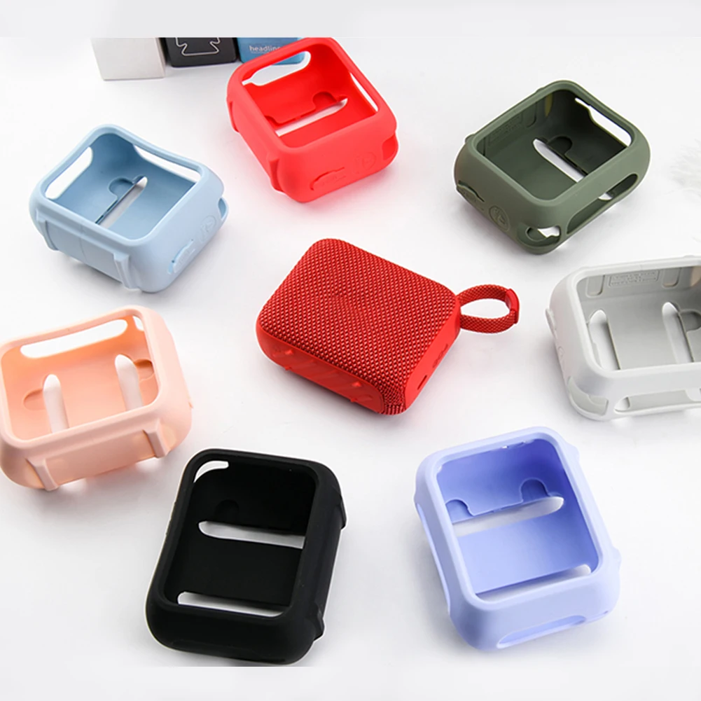 Silicone Case Travel Carrying Pouch with Speaker Mount Strap Portable Speaker Case Shockproof Speaker Cover for JBL Go 4 - view 2